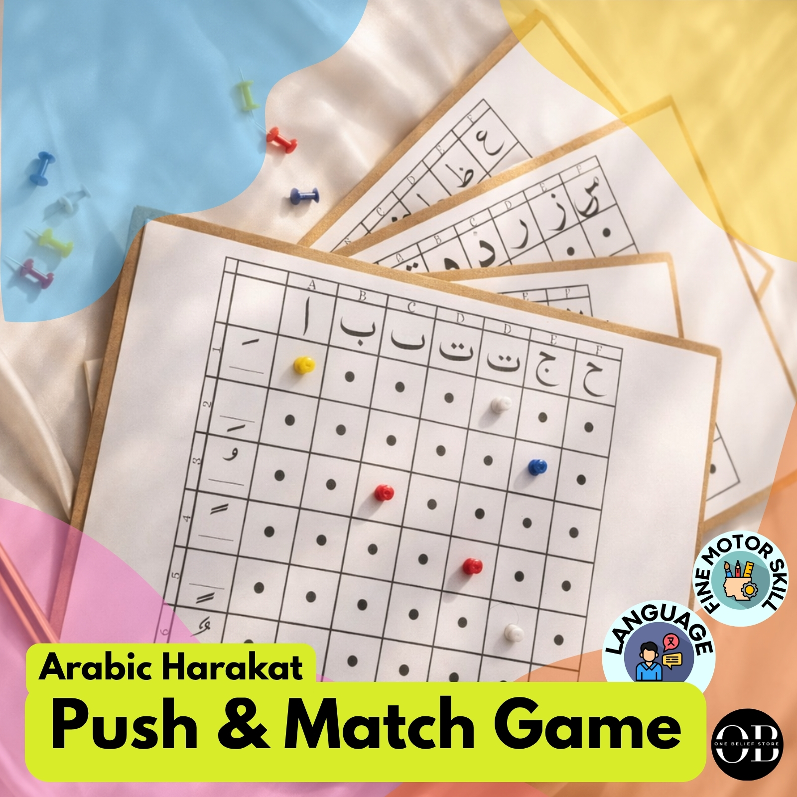 Arabic Harakat Push & Match Game – Learn Fathah Kasrah Dammah Fun Way