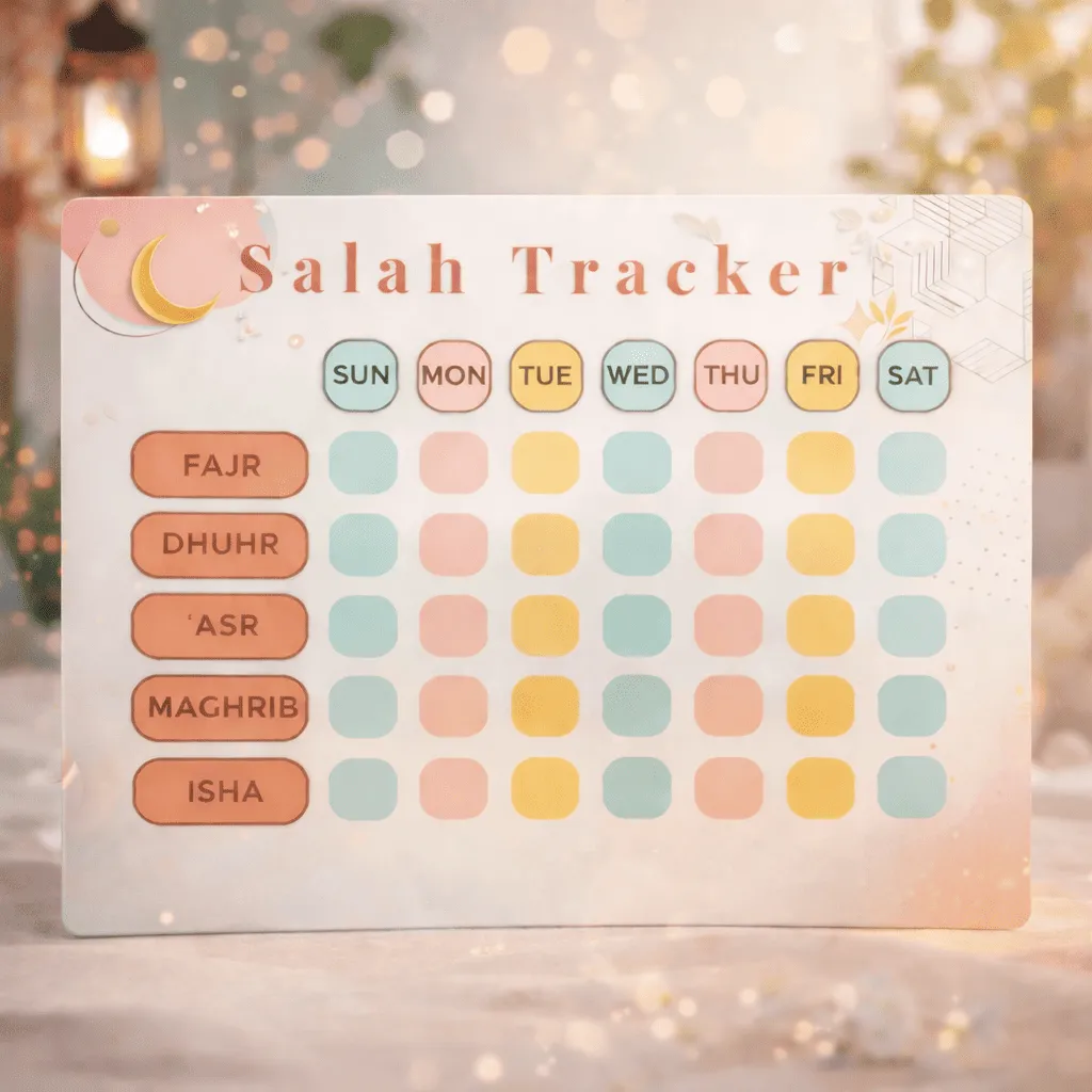 Resuable Salah Tracker for Kids (7+ Years)